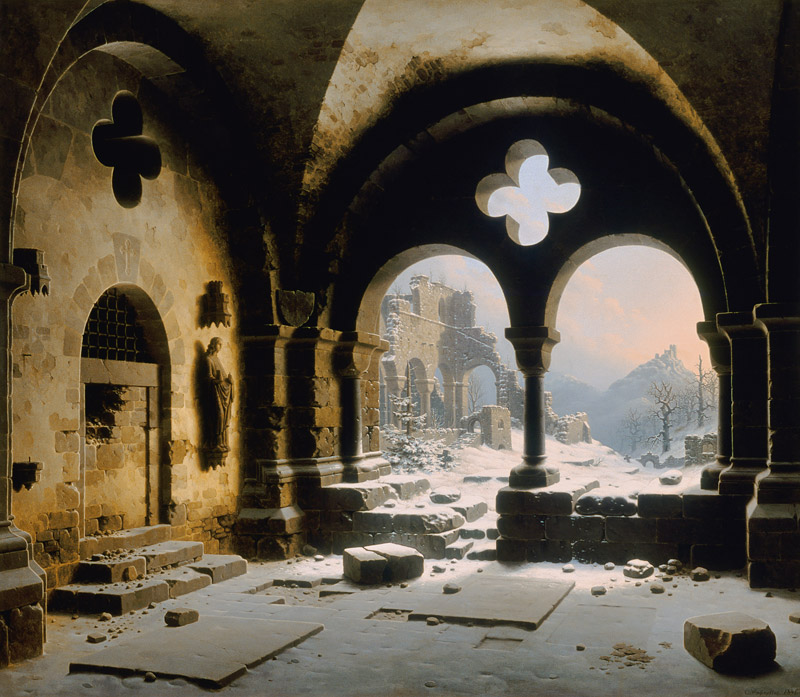 Look from a cloister ruin de Carl Georg Hasenpflug