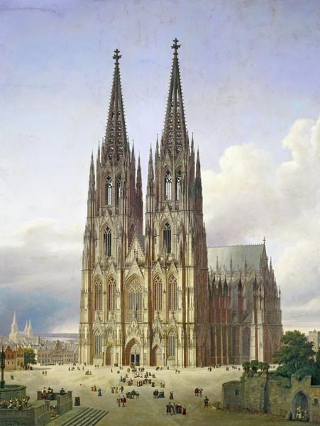 Ideal View of the Cologne Cathedral de Carl Georg Hasenpflug