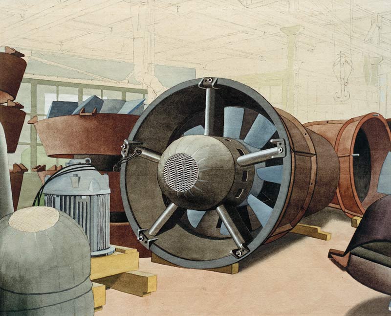 Turbine, um 1938. de Carl Grossberg