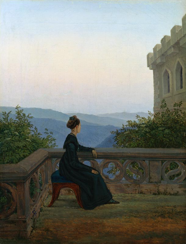 Woman on the Söller de Carl Gustav Carus