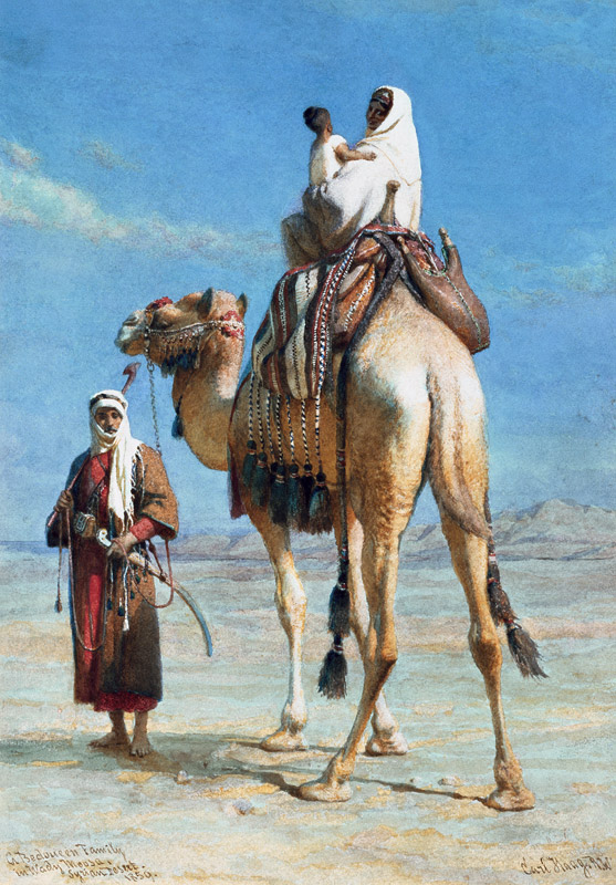"A Bedoueen Family in Wady Mousa, Syrian Desert" de Carl Haag