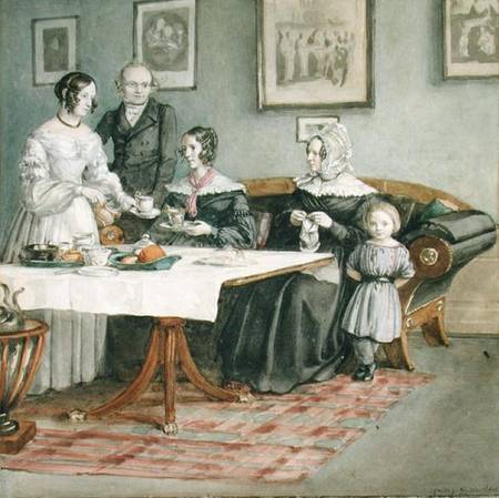 Professor Johannes Classen (1805-91) and Family de Carl Julius Milde