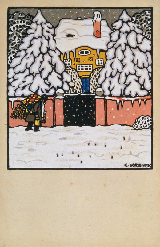 Christmas card of the Wiener Werkstätten, No.629 de Carl Krenek