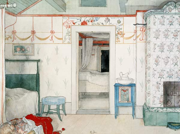 Brita's Forty Winks, from 'A Home' series de Carl Larsson
