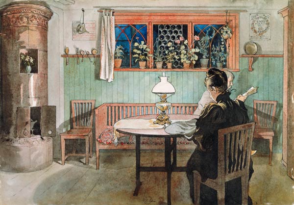 When the Children have Gone to Bed, from 'A Home' series de Carl Larsson
