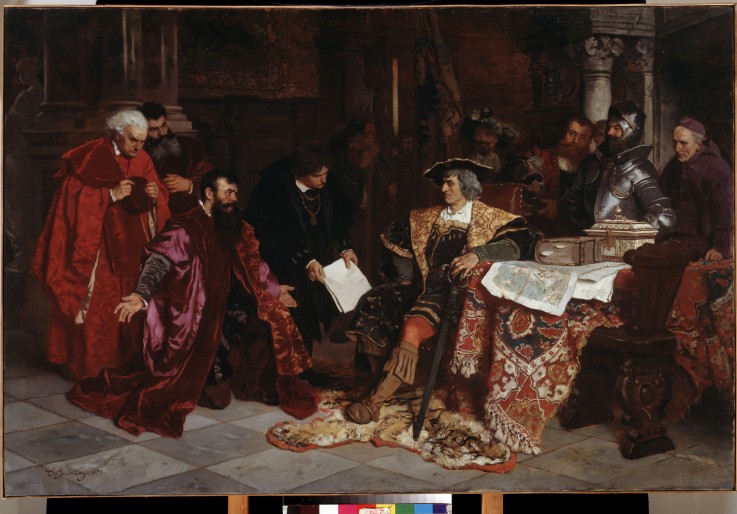 The Emperor Maximilian receives the Venetian Ambassadors in Verona de Carl Ludwig Becker