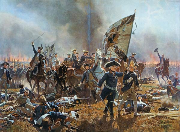 Friedrich the great at the battle of Zorndorf de Carl Röchling