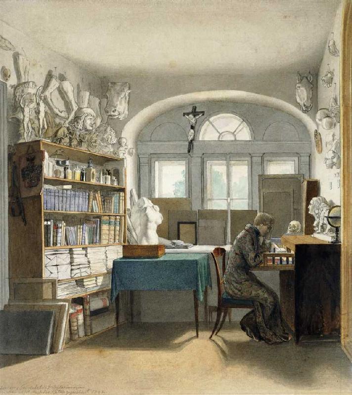 Der Künstler in seinem Studierzimmer de Carl Schnorr von Carolsfeld
