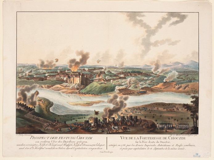 The siege of Khotyn in 1788 de Carl Schütz