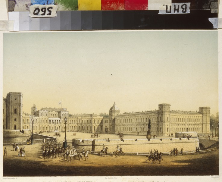View of the Main Gatchina palace de Carl Schulz