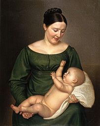 Mother with child. de Carl Sieg
