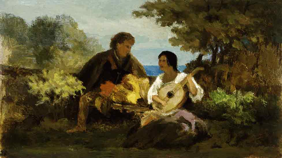 The mandolin song. de Carl Spitzweg