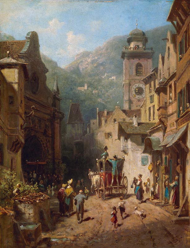 The visit of the father of the people de Carl Spitzweg