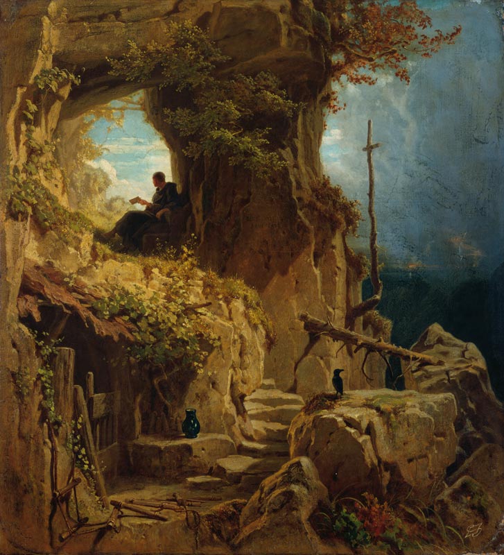 The hermit (Bene vixit qui bene latuit) de Carl Spitzweg