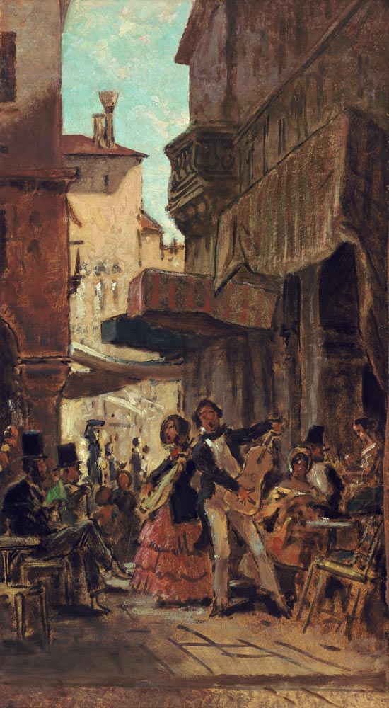 Spitzweg / Italian Street Singers / 1855 de Carl Spitzweg