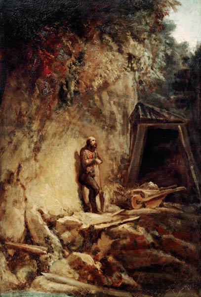 C.Spitzweg / The Miner / Paint./ 1849/54 de Carl Spitzweg