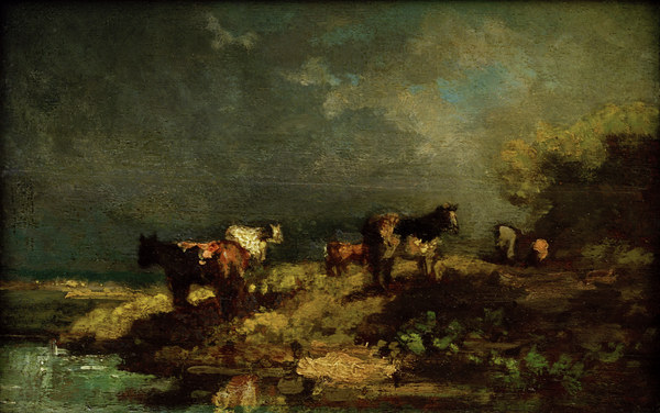 C.Spitzweg, Kühe in Landschaft de Carl Spitzweg