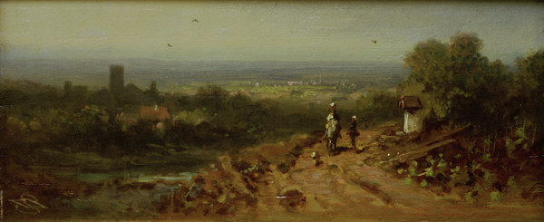 C.Spitzweg, Landschaft mit Reiter de Carl Spitzweg