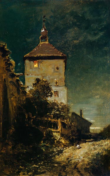 The Tower in Schwandorf de Carl Spitzweg