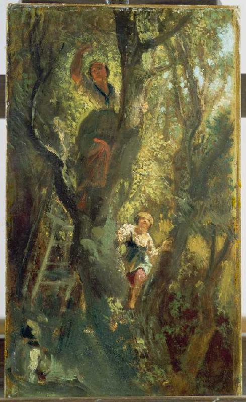 Mädchen auf dem Baum de Carl Spitzweg