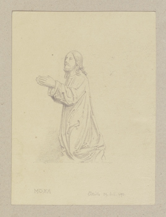 Bildwerk eines Christus aus einer Ölberg-Gruppe in Eltville de Carl Theodor Reiffenstein
