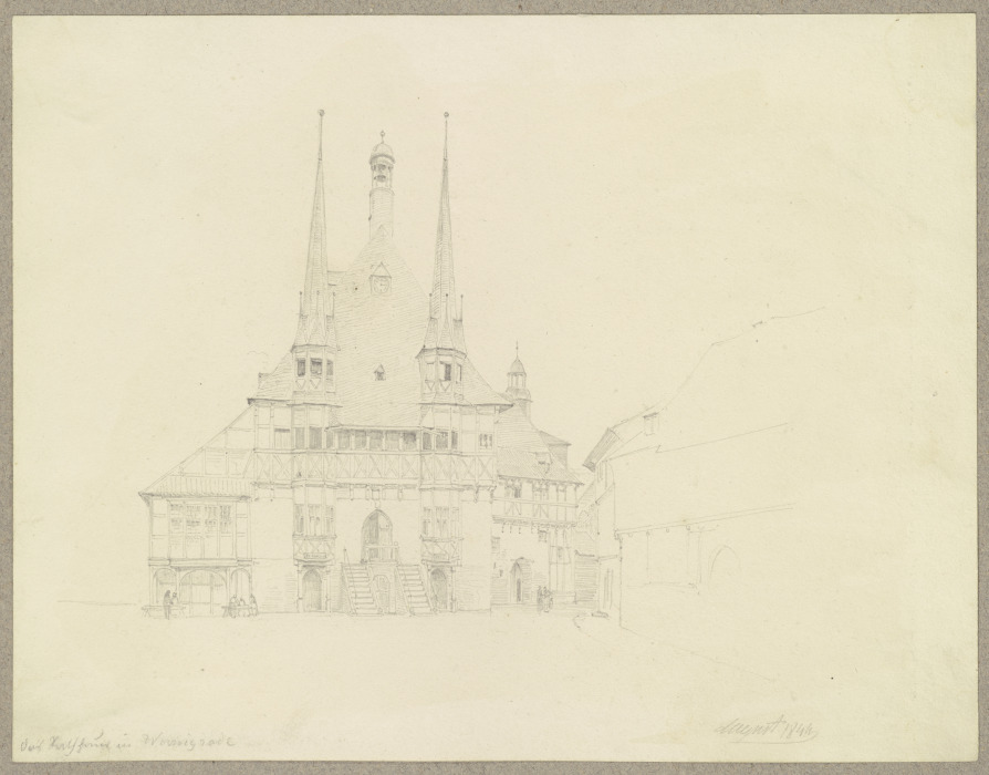 Das Rathaus in Wernigerode de Carl Theodor Reiffenstein