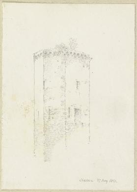 Der oktogonale Graue Turm in Nassau