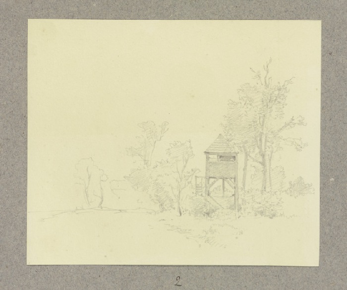 Landscape with high seat de Carl Theodor Reiffenstein