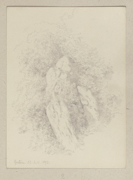 Partie einer Felswand bei Eppstein de Carl Theodor Reiffenstein