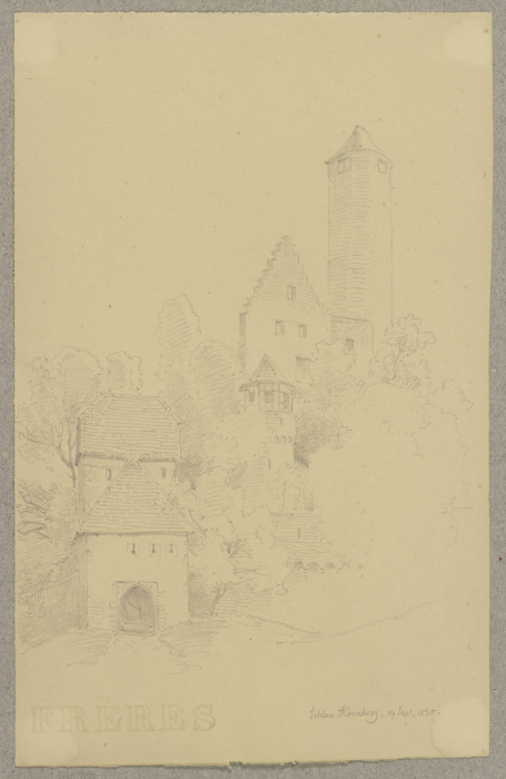 Torhaus auf Burg Hornberg de Carl Theodor Reiffenstein