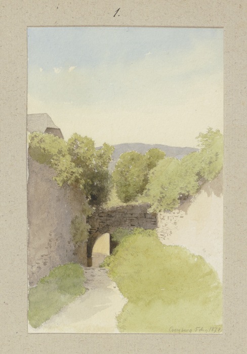 Weg zwischen Mauern in Kronberg de Carl Theodor Reiffenstein