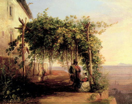 Above the Gulf of Naples, c.1833 (oil on canvas) de Carl Wilhelm Götzloff