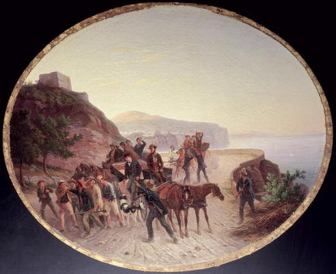 The Capture of Guido Edmondo, c.1864 (oil on canvas on wood) de Carl Wilhelm Götzloff