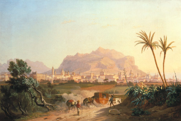 View of Palermo, c.1831 (oil on canvas) de Carl Wilhelm Götzloff