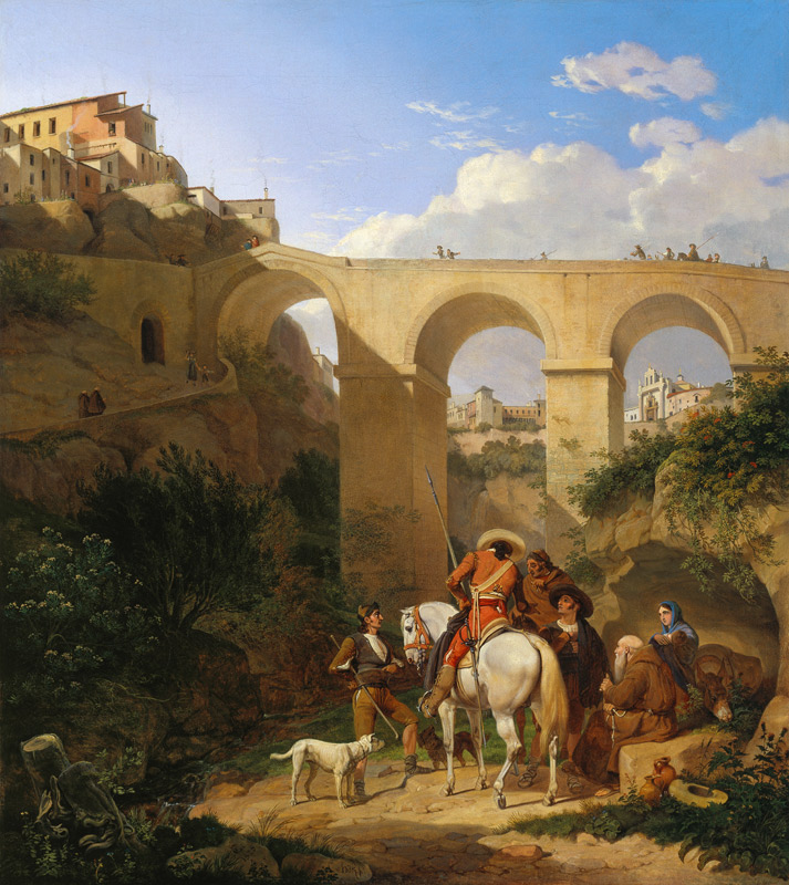 The bridge of Cuenca in Spain de Carl Wilhelm von Heidick