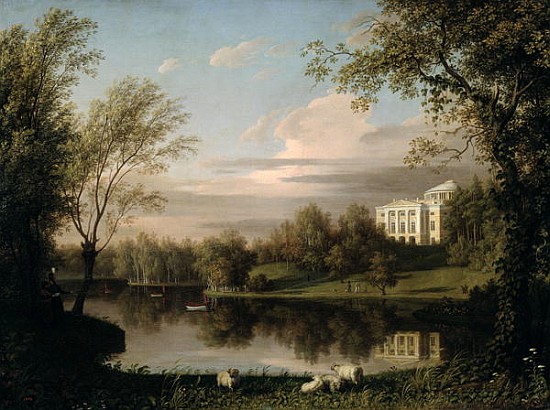 View of the Pavlovsk Palace, c.1800 de Carl Ferdinand von Kugelgen
