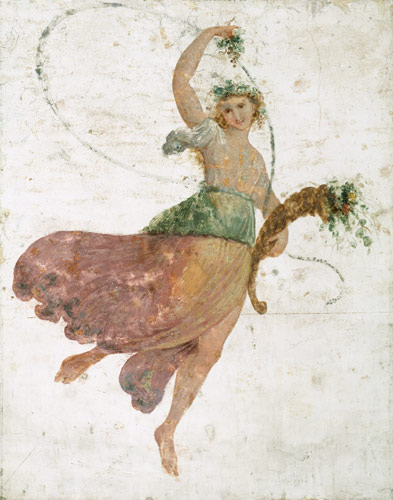 Young Dancer with a Cornucopia and a Bunch of Grapes de Carlo Bevilacqua