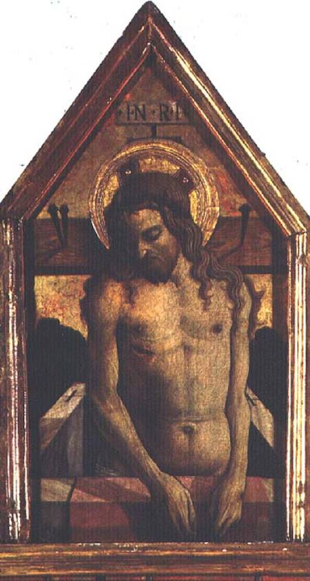 The Resurrected Christ, detail from the San Silvestro polyptych de Carlo Crivelli