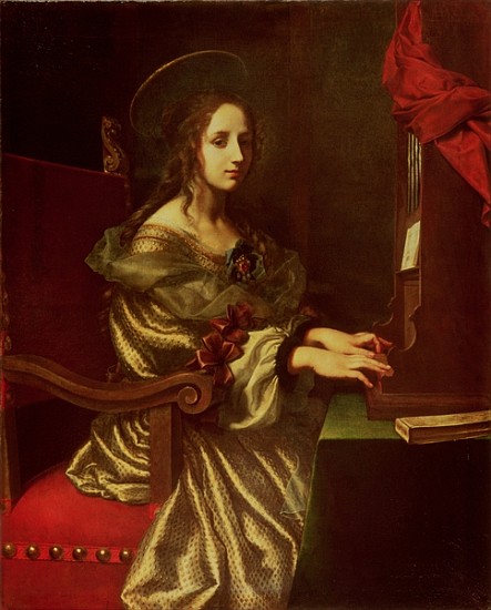 St. Cecilia (patron of musicians) de Carlo Dolci