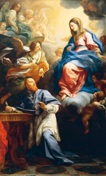 The Virgin with Child appearing to St Francis de Sales de Carlo Maratta or Maratti