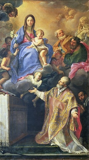 The Virgin Mary appearing to St. Philip Neri de Carlo Maratta or Maratti