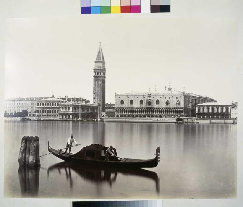 Venedig: Blick auf Markusbibliothek, Campanile und Dogenpalast de Carlo Naya