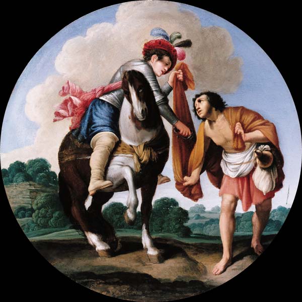 Saint Martin and a beggar de Carlo Saraceni