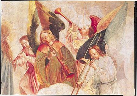 Musical Angels, detail from The Assumption of the Virgin de Carlos