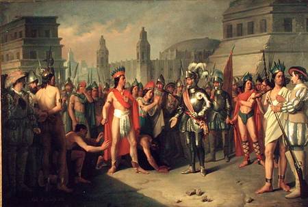 The Imprisonment of Guatimocin by the Troops of Hernan Cortes de Carlos Maria Esquivel