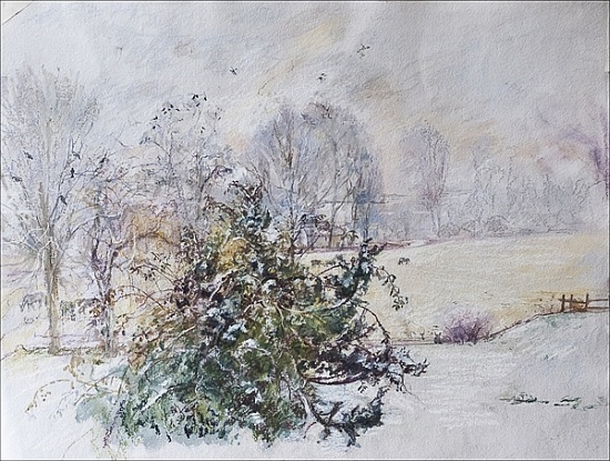 Winter from Our Window (pastel and and on paper) de Caroline  Hervey-Bathurst