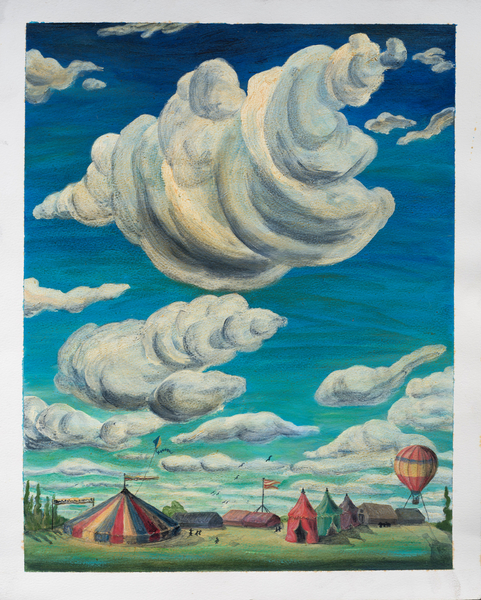 Big Clouds Over Circus Tents de Carolyn  Hubbard-Ford