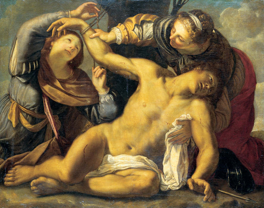 Saint Sebastian Being Cured by Saint Irene and a Servant de Carracci