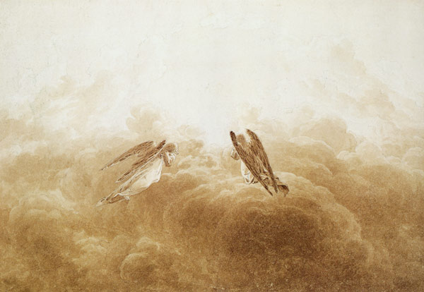 Angel en adoración de Caspar David Friedrich