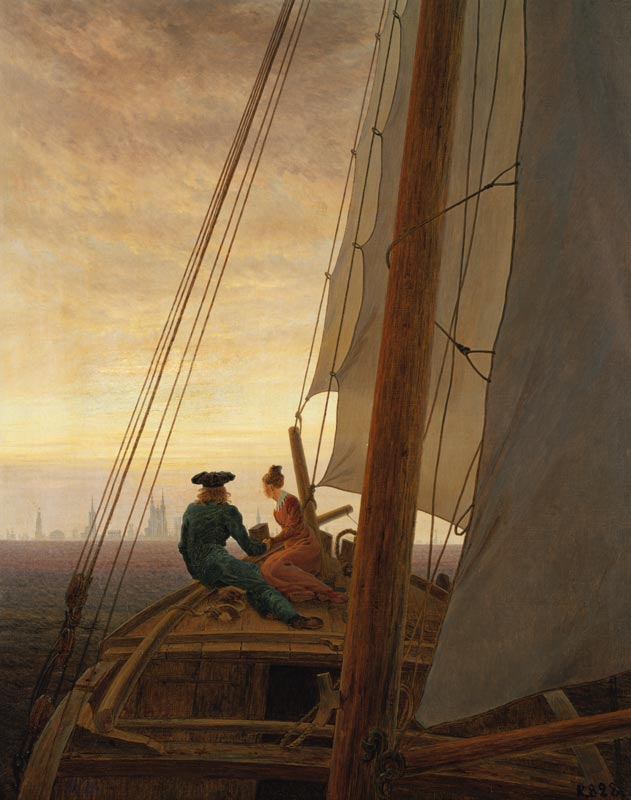 En el velero de Caspar David Friedrich